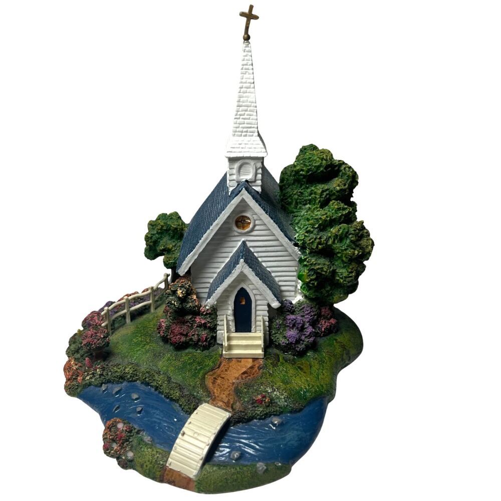 Thomas Kinkade Church Figurine Sculpture Chapel Church Teleflora 2007 Village